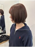 レイヤーボブ +ラベンダーブラウン