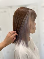 ケンジ 平塚 アネッタ(KENJE annetta)&nbsp;【インナーカラー特集】グレーパープル×ベージュ