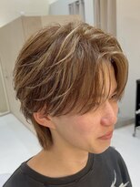 ラ ポルト ドゥ サワ(La Porte de SAWA) フェザーショート×バレイヤージュ風ハイライト