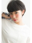 【keep hair design】重めバング×黒髪マッシュショート