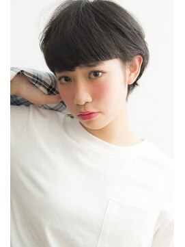 キープへアデザイン(keep hair design) 【keep hair design】重めバング×黒髪マッシュショート