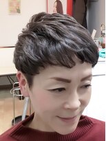 サロン ド キムラ ツーブロックショートパーマ《カラーはアッシュベージュ》