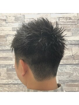 ブルー(BLUE) ショート×フェード