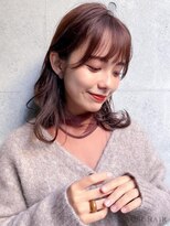 オーブ ヘアー ラフィネ 帯広店(AUBE HAIR raffine) 20代・30代_ワイドバングミディアム