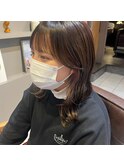 伸ばしかけミディアム×ウェーブ巻き