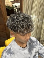 ラボーテイサミヘアーイースト(La.beaut'e ISAMI HAIR EAST) メンズウルフマッシュパーマハイライト〈理容室〉東浦和メンズ