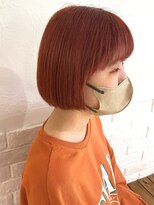 ロイ(ROY)&nbsp;ROYショート/透け感ダブルカラー・レッドオレンジ・オレンジ