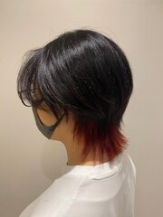 ウルフカット×裾カラー/インナーカラー/髪質改善ケアカラー