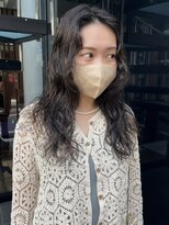 コフィー バイ メルト 吉祥寺(cofy by melt)&nbsp;【三ツ井純】地毛風グレージュカラー 無造作ロングパーマ オイル