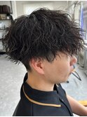 波巻きスパイラルパーマツイストパーマメンズマッシュパーマ