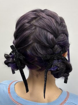 アールエーサロンモノクロ 秋葉原(RA SALON モノクロ) あみこみツインおだんご