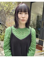 オグジュアリー 表参道(aux.)&nbsp;フェイスレイヤーボブ×ダークラベンダー
