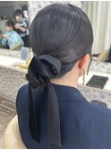 シニヨン／結婚式／お呼ばれヘア／二次会へア／ミディアム