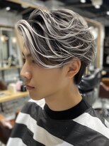 エイチ(H)&nbsp;xメンズバレイヤージュ/ブルーブラック/韓国マッシュ