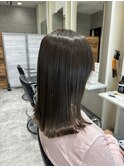 切りっぱなしロブ くすみカラー 髪質改善 奈良 桜井