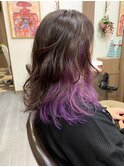 パープルインナーカラー
