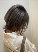 ブリーチカラーグレージュ_外ハネボブレイヤーカット_355