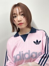 NYNY マザーズ 住道店(NYNY Mothers) 顔まわりレイヤーボブピンクベージュ