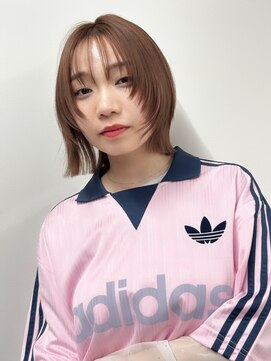 ニューヨークニューヨーク 京阪百貨店住道店(NYNY) 顔まわりレイヤーボブピンクベージュ