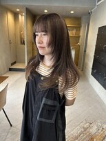 ヘアー アイス ルーチェ(HAIR ICI LUCE) ブリーチなしミルクティーベージュ透明感レイヤーカット 山中