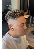 極道パーマホワイトメッシュ