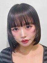 ルネラトーキョー(RUNERA TOKYO)&nbsp;ボブカットレイヤーカット顔まわりレイヤー前髪ぱっつん