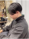 毛流れセンターパートニュアンスパーマ毛流れパーマメンズカット