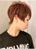 ウルフショート/オレンジカラー/レイヤー/絶壁解消/クールモード