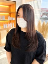 ユラギ フロム ユイマァル 倉敷(YURAGI from YUIMARL)&nbsp;倉敷レイヤーカット20代30代40代ブラウンカラー顔周りカット