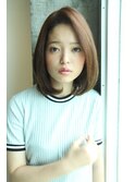 前髪長めのワンカールロブ♪♪