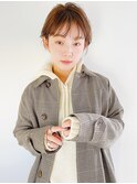 まろみブラウンのナチュラルショート