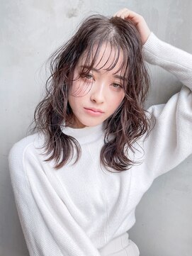 アイティーバイアルバム 藤沢店(IT by ALBUM) レイヤーロング_カーキグレージュマッシュショート_28323