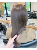 オリーブベージュ×髪質改善ロング
