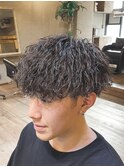 【京都波巻きパーマ】前下がりマッシュ