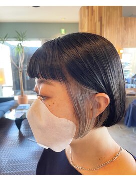 ヘアラウンジ アングゥ(hair lounge ungu) ぷつっとボブ×イヤリングカラー