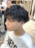 メンズパーマ 波巻きパーマ 波巻きスパイラル