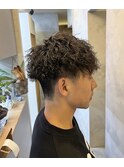 波巻きツイストパーマ