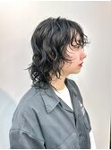 ショートウルフパーマ/ボブウルフ/くびれヘア/前髪パーマ