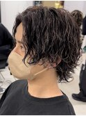 波巻きスパイラルパーマゆるめウェーブ波打ちサーフカールパーマ