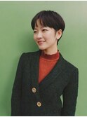 黒髪ヘルシースタイル/前髪あり髪ショートヘア