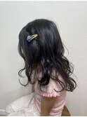 バング短め/ロングストレート