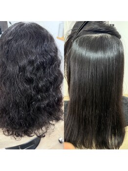 エメヘアデザイン ルイス(Aimer Hair Design Lewis)の写真/クセや広がりなどの様々なお悩みに合わせて薬剤を調合♪お手入れ簡単◎周りに憧れる自然なストレートに☆
