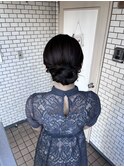 シニヨン アップスタイル 参列ヘア お呼ばれヘア イベントヘア