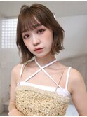 20代/韓国ボブ/レイヤーボブ/タッセルボブ/透明感カラー