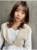 オリーブベージュウェーブミディアムオリーブグレージュ銀座