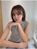 イメチェン　ボブ　外ハネボブ　美髪　ホワイトブロンド　韓国
