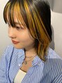 ヘア ケア ディエイチケー(HAIR CARE DHK) ビビットイエローのインナーカラーで個性的なスタイルに♪