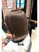 オーガニック アトリエ 大宮(organic+atelier)&nbsp;透明感髪質改善カラー内巻きショートボブ小顔艶感