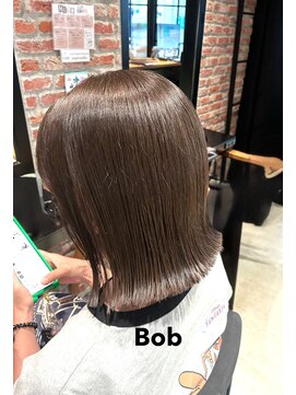 オーガニック アトリエ 大宮(organic+atelier) 透明感髪質改善カラー内巻きショートボブ小顔艶感