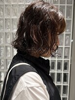 テクネ 天神大名(techne)&nbsp;天神大名顔周りレイヤーカットミディアムボブタッセルボブパーマ